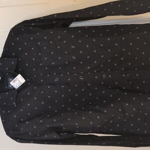 The Children's Place Navy Blue Button Down Diamond Pattern Shirt